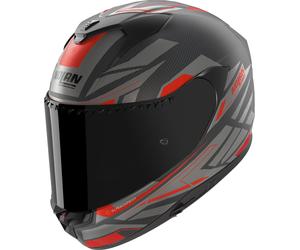 Nolan X-904 Ultra Carbon Rombo Casque, Gris/Rouge, Taille XS (55)