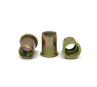 NOLDAR | Écrous à sertir à tête plate en acier au carbone zingué. Insert M5. Rivet fileté 10 x 13 mm (100 pièces)