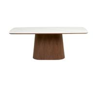NOLI - Table de repas céramique blanc L200 Blanc