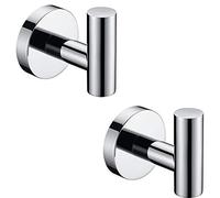 Nolimas Lot de 2 Crochets pour Porte-Serviettes en Acier Inoxydable SUS304 pour Salle de Bain, Armoire, Armoire, Peignoir, Poli, brossé Chrome Poli.
