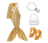 NOLITOY 1 Ensemble De Robe De Soirée pour Poupées Robe Sirène À Paillettes Scintillantes Robe De Poupée Vêtements De Poupées À La Mode Costume De Soirée pour Poupées Mini Robe pour