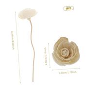 NOLITOY 1 Jeu Bâtons Rotin Diffuseur Parfum Fleur Design Naturel pour Huile Essentielle Et Ambiance Intérieure 8 Pièces