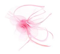NOLITOY 1 Pc bandeau en voile de mariée robe d'invité de mariage son Bandeau plume pour photo Bandeau plume pour spectacle couvre-chef de soirée dansante tête de photo Engrener rose