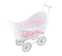 NOLITOY 1 Pièce Ornements de Tricycle Corbeille Mariage Panier de Fleurs Tricycle bébé Mini Panier tissé Panier Floral paniers de Fille de Fleur Panier tissé à la Main Rose