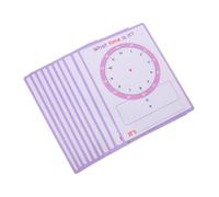 NOLITOY 10 Feuilles De Papier Réutilisables Pour Écrire Et Effacer Pour Dessiner L'Horloge Pour Les Mathématiques Pour Apprendre À Lire L'Heure Tableau D'Activités Outil