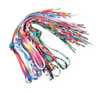 NOLITOY 10 paires Lacets Plats Colorés Nylon pour Chaussures de Sport et Randonnée Style Fantaisie Arc-ciel Résistants et Décoratifs Remplacement pour Baskets