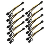 NOLITOY 10 pièces Câble Alimentation vers Double pour Carte Graphique Lot de Extension Stable avec Connecteur à Verrou pour GPU
