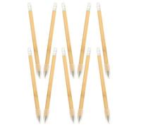 NOLITOY 10 Pièces Crayon Éternel Réutilisable Bambou Crayon Sans Encre Rechargeable Ergonomique pour Écriture et Dessin Fournitures Scolaires et Bureau