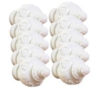 NOLITOY 10 pièces Embouts de Tringle à Rideaux Lot de Décoratifs et Résistants Embouts de Tige Plastique Blanc Roman Classique Accèssoires pour Tringles de Fenêtre Décoration Intérieure