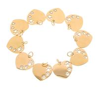 NOLITOY 10 pièces Étiquettes Chien avec Découpe Cœur Médaille Identification Vierges Résistantes pour Chiots Accessoires Animaux Compagnie Chic