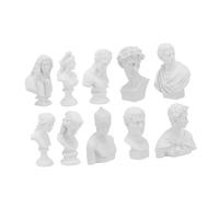 NOLITOY 10 pièces Miniatures Résine Plâtre Sculptures Portraits Décoration Modèle Personnage Enseignement