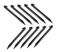 NOLITOY 10 pièces Piquets de Tente Robustes Plastique Noir de Accessoires de Camping Tapis et pour Tentes et Bâches Dimensions pour Jardin et Activités Extérieures