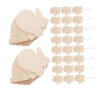 NOLITOY 100 Ensembles Wooden Gloves Ornaments With Strings Unfinished Xmas Tree Hanging Tags For DIY Christmas Party Decorations And Holiday Crafts