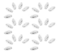 NOLITOY 100 Pièces Bijoux pour Ongles Bouddha en Alliage Métallique Argenté 3d, Décorations Nail Art à Dos Plat 1,7 Cm pour Manucure Quotidienne et Professionnelle