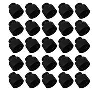 NOLITOY 100 Pièces Bouchons Plastique Noir avec Ouverture Manuelle Étanches pour Bouteilles Liquides Cosmétiques Remplacement Facile et Portable pour Sport et Voyage