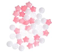 NOLITOY 100 pièces Boules Colorées Étoile et Rondes pour Piscine à Balles Accessoires de Jeu Créatifs pour Garçon Fille Améliorent Coordination et Activité Physique