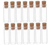 NOLITOY 100 Pièces Lot de Mini Bouteilles Verre avec Bouchons Liège Fioles Compactes pour DIY Souvenirs Mariage Décorations Souhaits et Projets Artisanaux