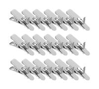 NOLITOY 100 Pièces Lot de Pinces Crocodiles Métalliques Argentées pour Décorations de Fleurs de Noël Prise Ferme en Fer, pour Couronnes et Occasions Variées