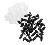 NOLITOY 100 pièces Nez Sécurité Plastique pour Peluches DIY Accessoires Jouets Amigurumi Noir Forme Coeur et Facile à Utiliser