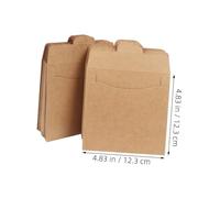 NOLITOY 100 pièces Pochettes CD Papier Kraft Naturel Enveloppes Vintage pour Stockage de Disques Cartes et Documents Protection pour Collections et Usage Quotidien