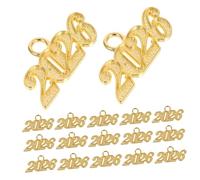 NOLITOY 100pièces Pendentifs Miniatures Pour Bijoux Charms Graduation Chapeau Et Accessoires De Parfaits Pour Création De Boucles Oreilles Et Porte-clés or