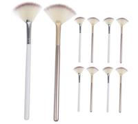 NOLITOY 10pièces Pinceau Maquillage Éventail Applicateur De Poudre Et Sérum Pour Visage Outils Esthéticienne Pour Femmes Soins Du Visage Et Maquillage