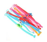 NOLITOY 12 pièces Bracelets Animaux Marins Réglables PVC Lot Pendentifs Requin Hippocampe Tortue Étoile de Mer Méduses et Crabe Bracelets Ajustables pour Femmes et Filles Accessoires de