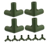 NOLITOY 12 pièces Lot de Connecteurs Robustes pour Cadre de Serre Supports Plastique Polyvalents pour Treillis Vigne Tuteurs Plantes et Structure Jardin