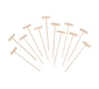 NOLITOY 12 pièces Lot de Mini Râteaux Zen Bambou Accessoires Légers pour Jardin de Sable et Décoration de Bureau Outils Japonais Pratiques et Durables