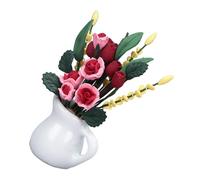 NOLITOY 12 Rose Artificielle Décoration Maison de Poupée Accessoires Miniatures pour Jouets D'imitation Fleurs Détaillées pour Scène Miniatürée Présent pour Collectionneur