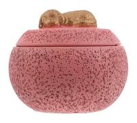 NOLITOY 12oz Urne Funéraire Ciment Rose pour Chien Urne Commémorative pour Cendres Animaux de Compagnie Boîte Souvenir pour Animaux de Compagnie