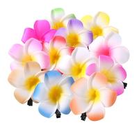 NOLITOY 12pièces Accessoires Cheveux Plumeria Clips De Fleurs Hawaïennes Pour Fêtes Mariages Et Plages Faciles à Fixer