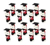 NOLITOY 14 Ours en Peluche Miniatures pour Diplômés - Bouquet Décoratif 14 Pièces - Peluches Douces et Compactes - Présent Félicitations Remise de Diplôme - Décoration Fête Fin D’Études