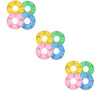 NOLITOY 15 Pièces Mini Bouées de Natation Décoratives en Polypropylène Multicolores Accessoires Photo Légers pour Décor Miniature Maison Jouets Flottants Décoratifs Couleur Aléatoire
