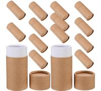 NOLITOY 15Pcs Boîte De Papier De Bouteille D'Huile Essentielle Avec Couvercles De Bois D'Emballage De Bois D'Emballage