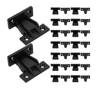 NOLITOY 16 Ensembles Adjustable Cabinet Connectors for Quick Installation Push-in Panel Mount Clips for Kitchen and Bathroom Furniture Concealed Corner Brackets