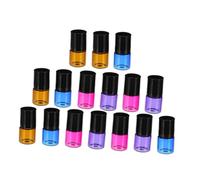 NOLITOY 16 pièces Roller Glass Bottles For Essential Oils Portable Leak Travel Sub Bottles With Sturdy Material Cosmetic Roll Set