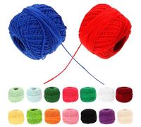 NOLITOY 16 Rouleaux De Fil De Coton À Broder Coloré Matériel De Couture Pour Bricolage (Couleurs Mélangées)