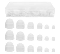 NOLITOY 160 Pièces Couvercles de Dôme en Nylon Blanc pour Caches-boulons et Écrous Hexagonaux, Protection Résistante à L'usure pour Projets Automobiles et Industriels