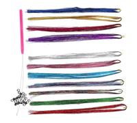NOLITOY 1ensemble Set De Mèches De Cheveux Paillettes Colorées Extensions De Cheveux Avec Outils Pour Femmes Accessoires Brillants Pour Fêtes Et Événements