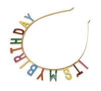 NOLITOY 1pièce Bandeau Coloré Alliage Avec Alphabet Pour Fête Anniversaire Accessoire Joyeux Et Festif Pour Célébrations