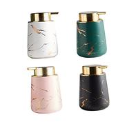 NOLITOY 1pièce Bouteille Céramique à Émulsion Avec Pompe Flacon De Portable Bouteille Vide Délicate Flacon Multifonction Pour Maquillage Et Voyage Marbre Noir