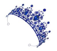 NOLITOY 1pièce Diadème De Mariage Rhinestones Couronne Pour Événements Spéciaux Et Célébrations Accessoire De Coiffure Pour Mariée Bleu