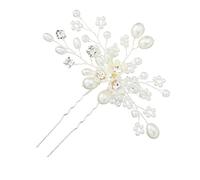 NOLITOY 1pièce Épingle à Cheveux Argentée Avec Décoration Perles Et Rhinestones Pour Mariage Accessoire Élégant Pour Mariée Et Demoiselles Honneur