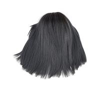 NOLITOY 1pièce Perruque Courte Droite Avec Frange Perruque Quotidienne Haute Température Style Bobo Élégant Légère Et Confortable Pour Usage Prolongé