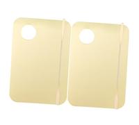 NOLITOY 2 ensembles Palette de Maquillage Acrylique Légère avec Spatule pour Fond de Teint et Ombres à Paupières Outils Portables pour Professionnels et Amateurs