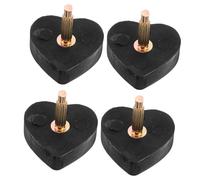 NOLITOY 2 paires Embouts Talons Hauts Forme Cœur avec Goupilles Remplacement Talonnettes Chaussures Résistantes et Pratiques pour Réparation Chaussures à Talons