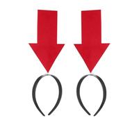 NOLITOY 2 Pcs Serre-tête Flèche Drôle : Accessoire Déguisement Halloween et Carnaval en Tissu Souple - Bandeau Élastique pour Photobooth, Fête et Anniversaire Enfant et Adulte - Rouge