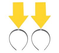 NOLITOY 2 Pcs Serre-tête Flèche Drôle : Accessoire Déguisement Halloween et Carnaval en Tissu Souple - Bandeau Élastique pour Photobooth, Fête et Anniversaire Enfant et Adulte - Jaune