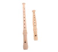NOLITOY 2 Pièces à Bec Soprano Bois pour Garçon Fille et Adultes Instrument Facile à Portable et Compatible Styles Allemand et